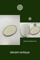 Royal Copenhagen Creme Svejfet med Guld (Stel 1235) Lille Ovalt fad No 1863