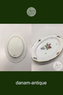 Royal Copenhagen Saxon Flower Light Bee Cell Oval Dish No 493/2011