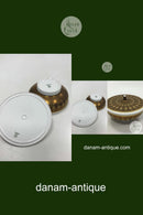 Tysk Hutschenreuther lågskål med guldekoration