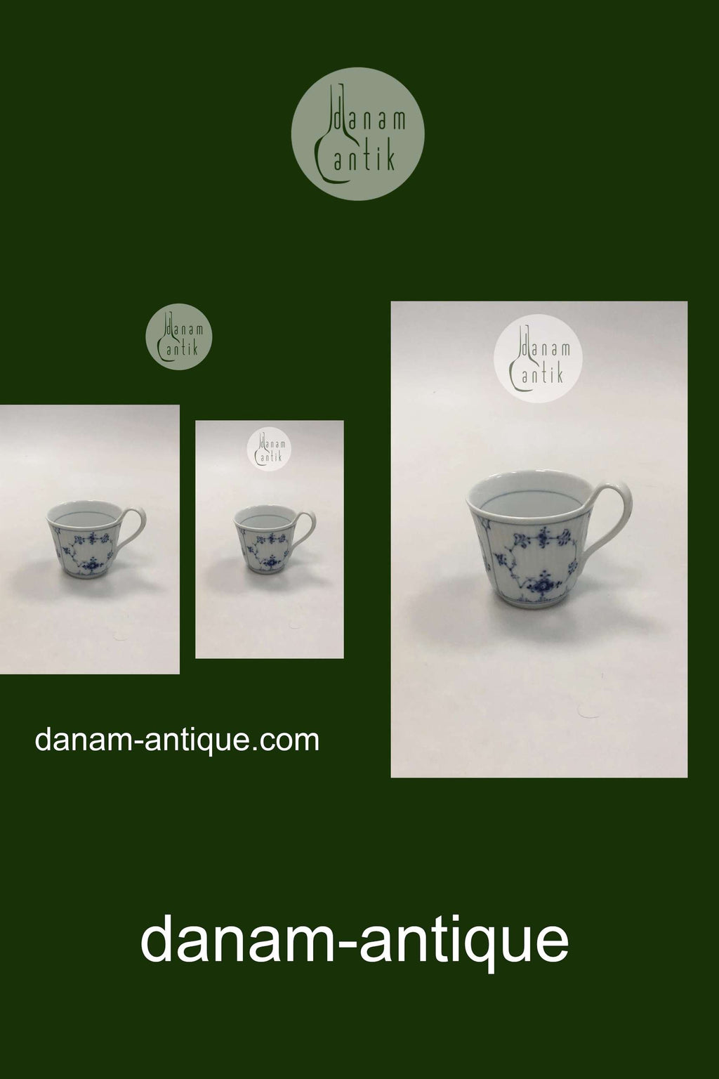 ロイヤルコペンハーゲン ブルーフルーテッド ハイハンドルカップ No 093