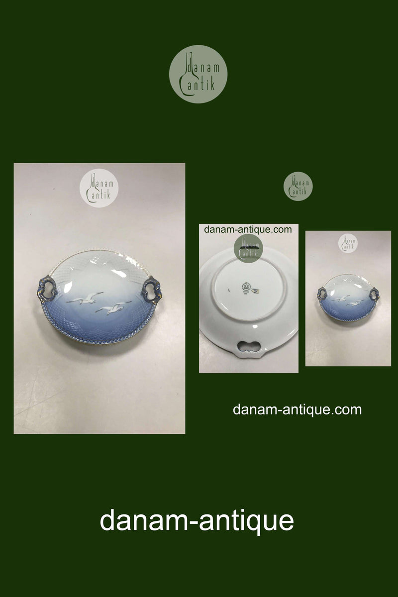 Bing og Grøndahl Måge med Guld Serveringsfad No. 304/101