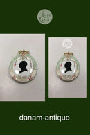 Royal Copenhagen Silhouette Flora Danica Royalty platte Kong Christian IX No RC-S1