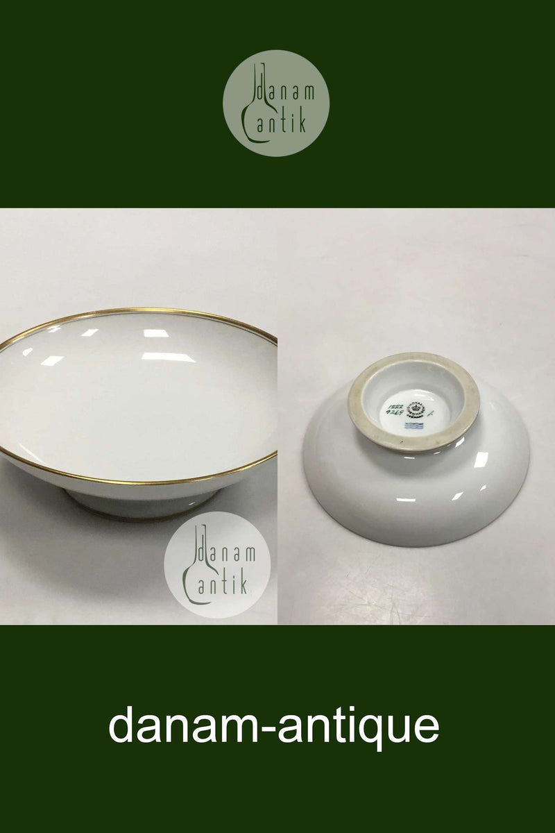 Royal Copenhagen Stel Nr. 1222 Rund skål på fod No 9269