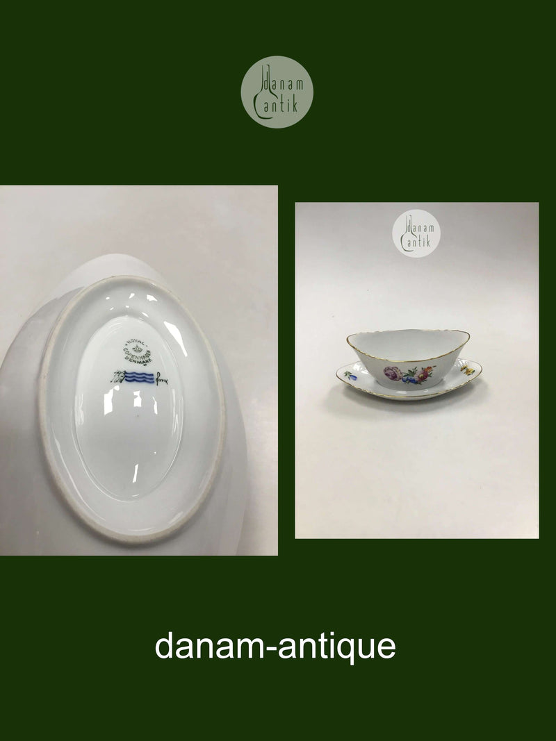 Royal Copenhagen Saksisk Blomst Let Sovseskål No. 1651