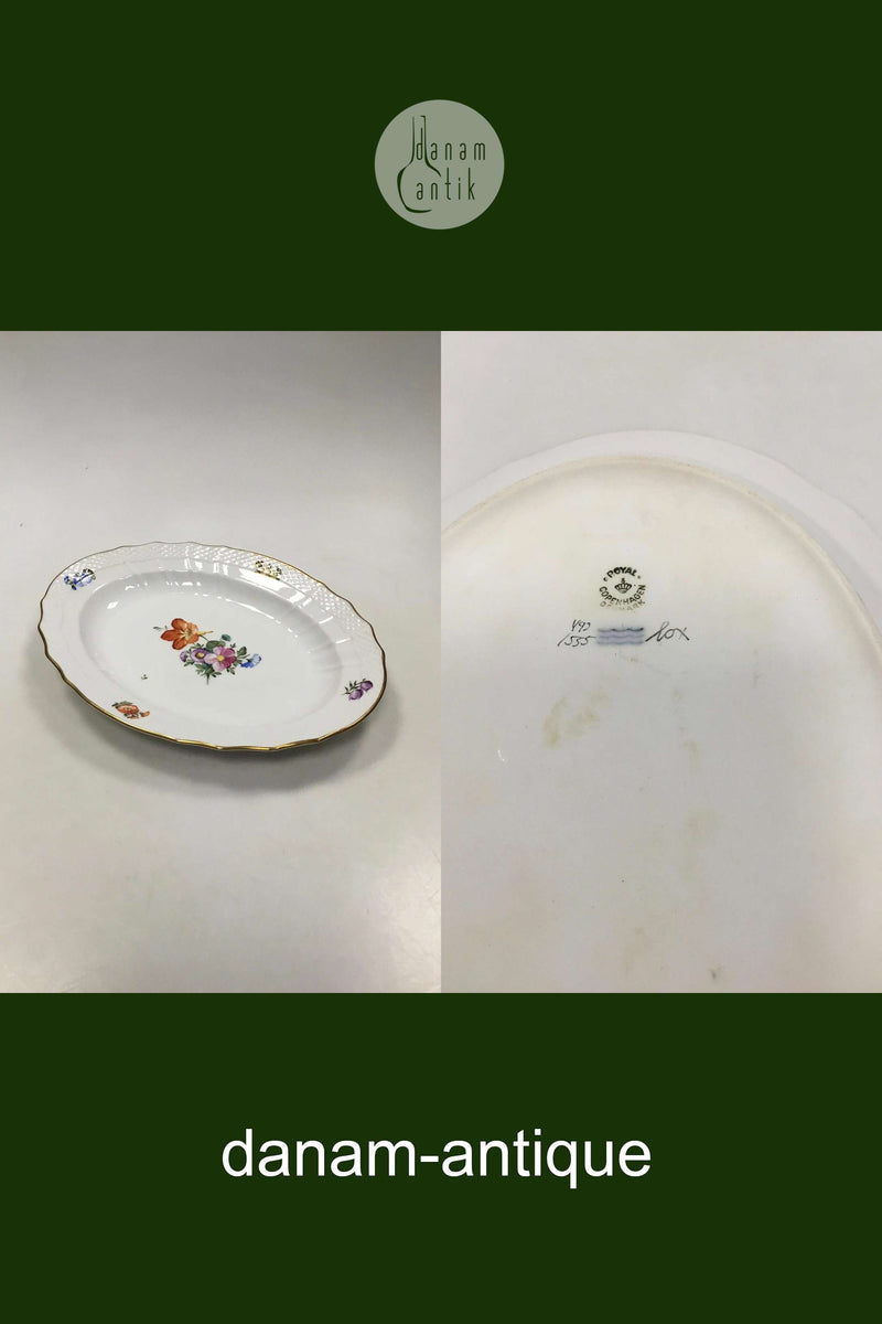 ロイヤルコペンハーゲン サクソンフラワーライトオーバルディッシュ No1555寸法 31 cm (12 13/64 in.)