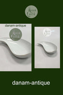 Bing & Grøndahl Hvidt glat stel med guldkant Nyreformet skål No 39