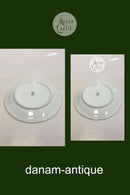 Bing & Grøndahl Hvidt glat stel med guldkant Frokosttallerken No 26/326