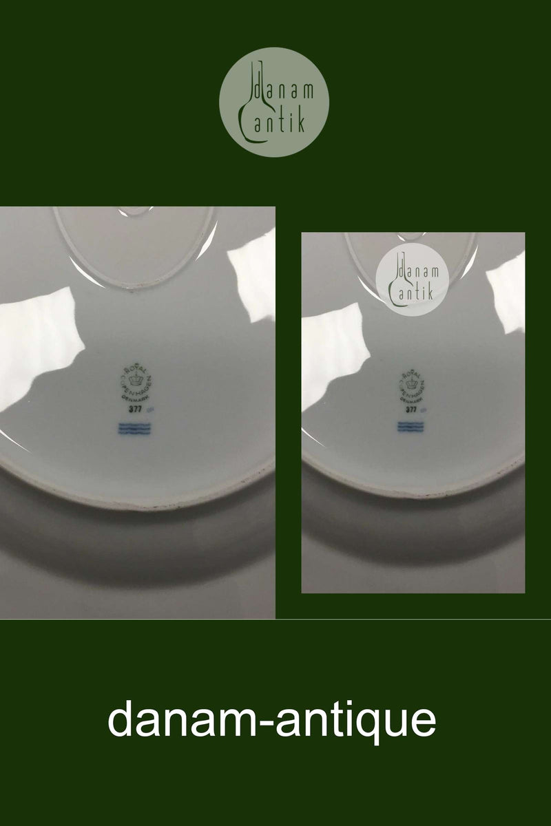 Royal Copenhagen Fairytale Grå Stort ovalt fad No 377