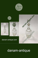 Holmegaard Glaskaraffel cylinderform, rigel om hals, hul prop