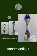 A. Michelsen Weihnachtsgabel 1913. Vergoldetes Sterlingsilber mit Emaille