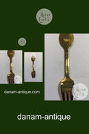 A. Michelsen Weihnachtskuchengabel 1983 Vergoldetes Sterlingsilber mit Emaille