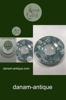 Bjørn Wiinblad for Nymølle round dish with green decoration Dec 84 (3130-84)