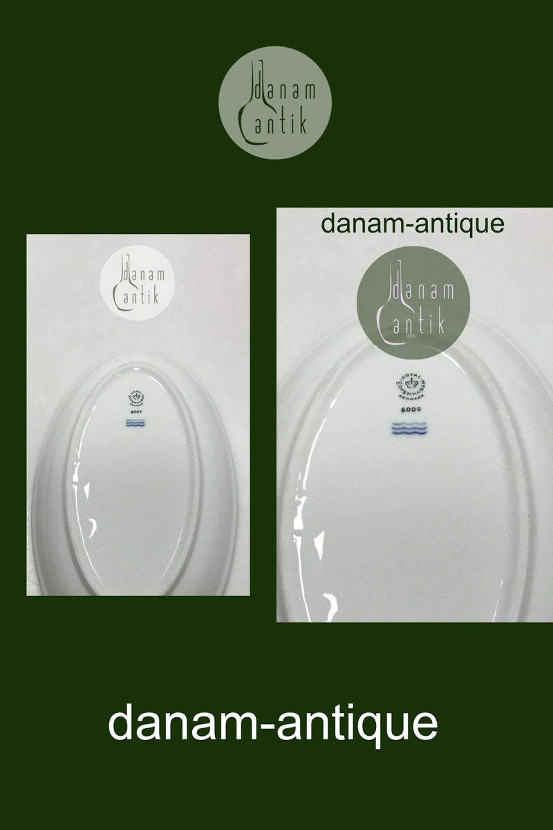 Royal Copenhagen Hotelporcelæn dekoreret med vilde planter Ovalt fad No 6009