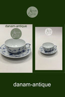 Royal Copenhagen Muschelmalet Riflet Teetasse Nr. 080/082