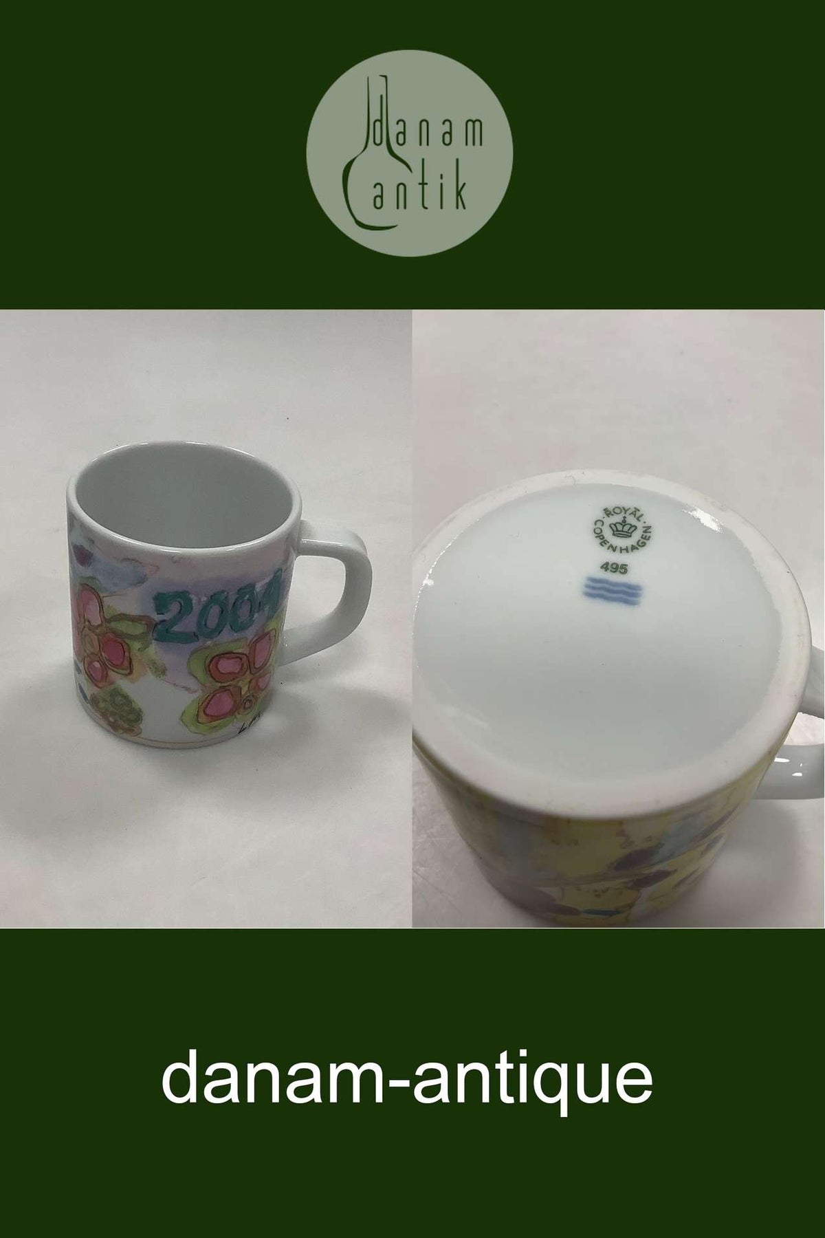 a souvenir shop sells about 200 coffee mugs Royal Copenhagen Small Year Mug 2004