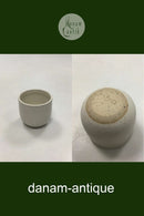 Dänische Vase aus weißem Steingut Unbekannt