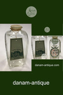 Holmegaard Apotekerflasken, krukke med tekst AQUA LIL CONV C.V. fra 1979