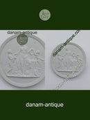 Royal Copenhagen bisquit platte "Barndom og forår" 19. århundrede (no. 116)