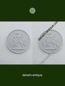 Bing and Grondahl bisquit plate "Youth and spring" 20th century. (no. 117)