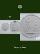 Royal Copenhagen bisquit plate "Manhood and autumn" 19th century (no. 118)