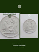 Bing and Grondahl bisquit plate "Old age and winter" 20th century. (no. 119)