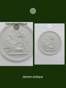 Royal Copenhagen bisquit plate "Old age and winter" 20th century. (no. 119)