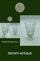 Toddy-Glas aus der Glashütte Kastrup: Glas mit Hirschmotiv um 1910