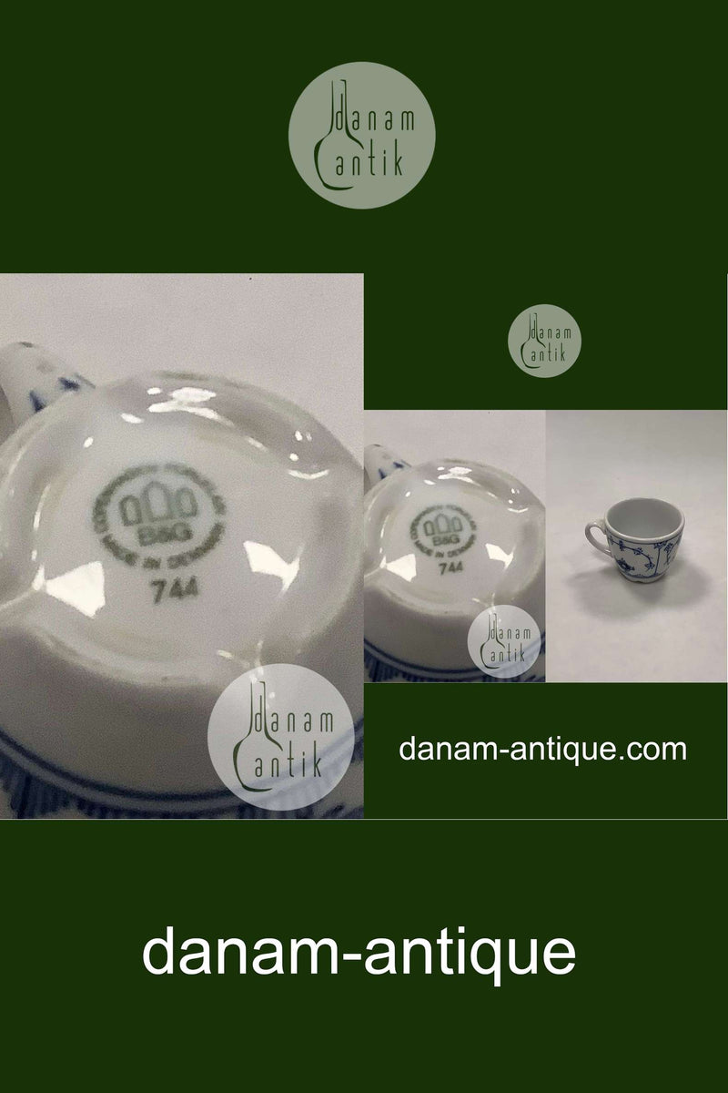 Bing og Grøndahl Blåmalet Hotel Kaffekop No 744