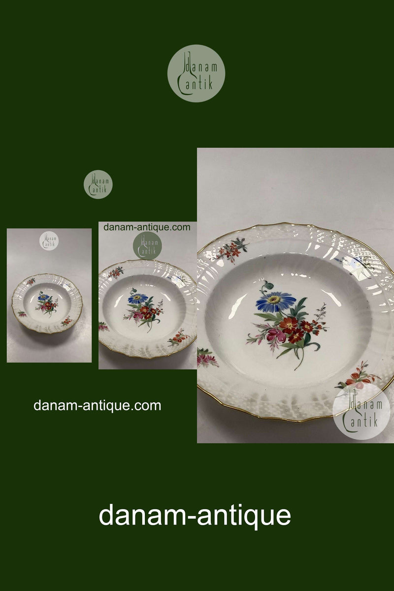 Antique Royal Copenhagen Light Saxon Dinner Plate