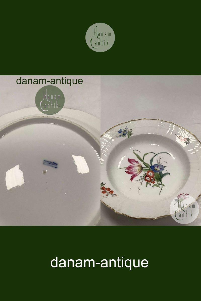 Antique Royal Copenhagen Light Saxon Dinner Plate