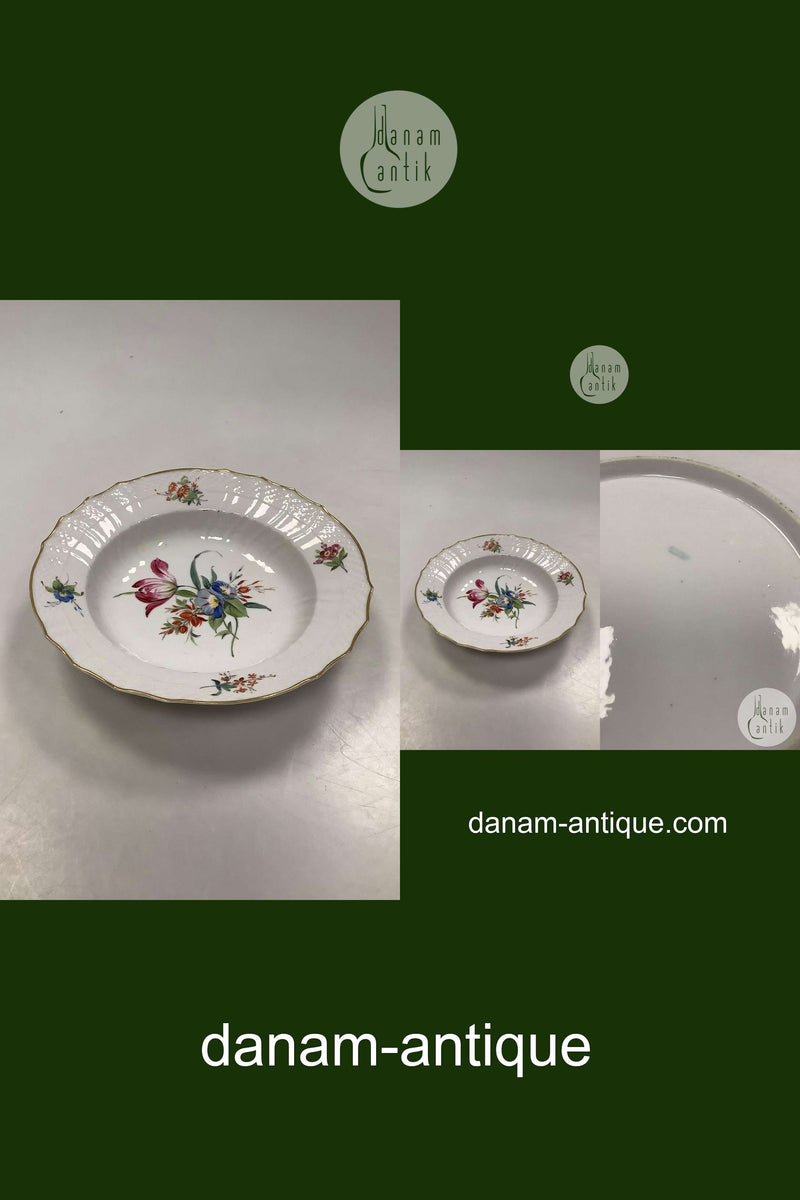 Antique Royal Copenhagen Light Saxon Dinner Plate