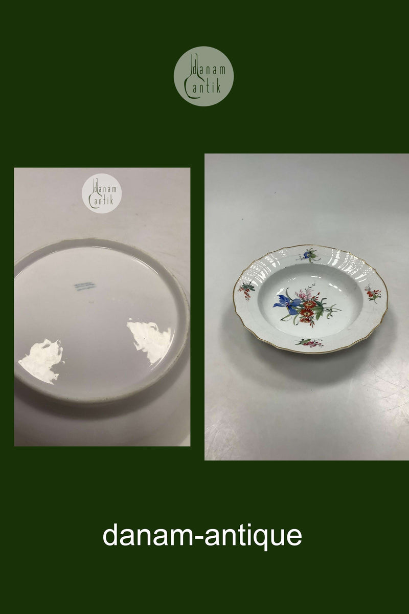 Antique Royal Copenhagen Light Saxon Dinner Plate