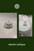 Royal Copenhagen Hvid Bouillon kop med underkop