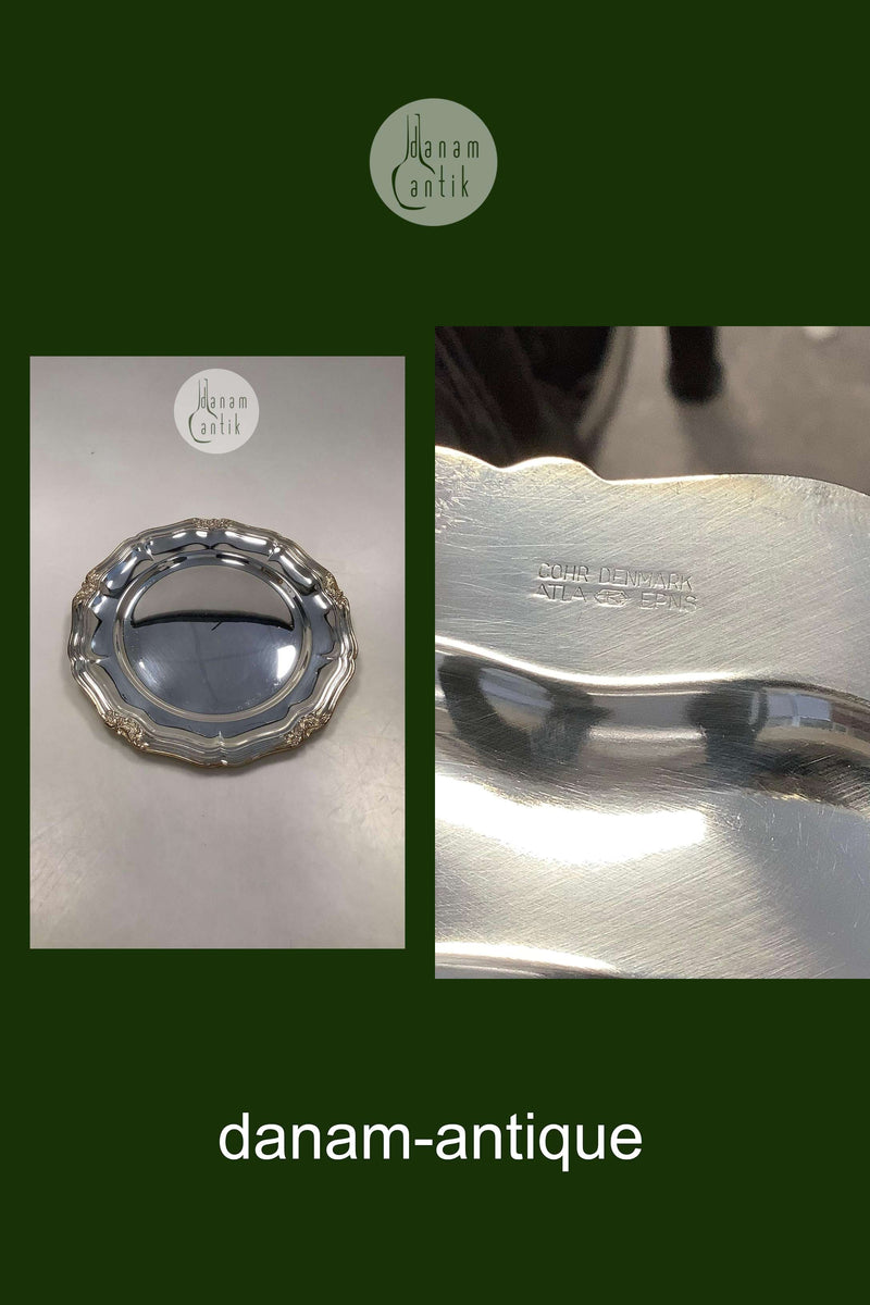 Set of 9 Cohr Silver Plate Atla Denmark EPNS Covered Plates