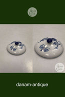 Royal Copenhagen Musselmalet Riflet Låg med Sommerfugl