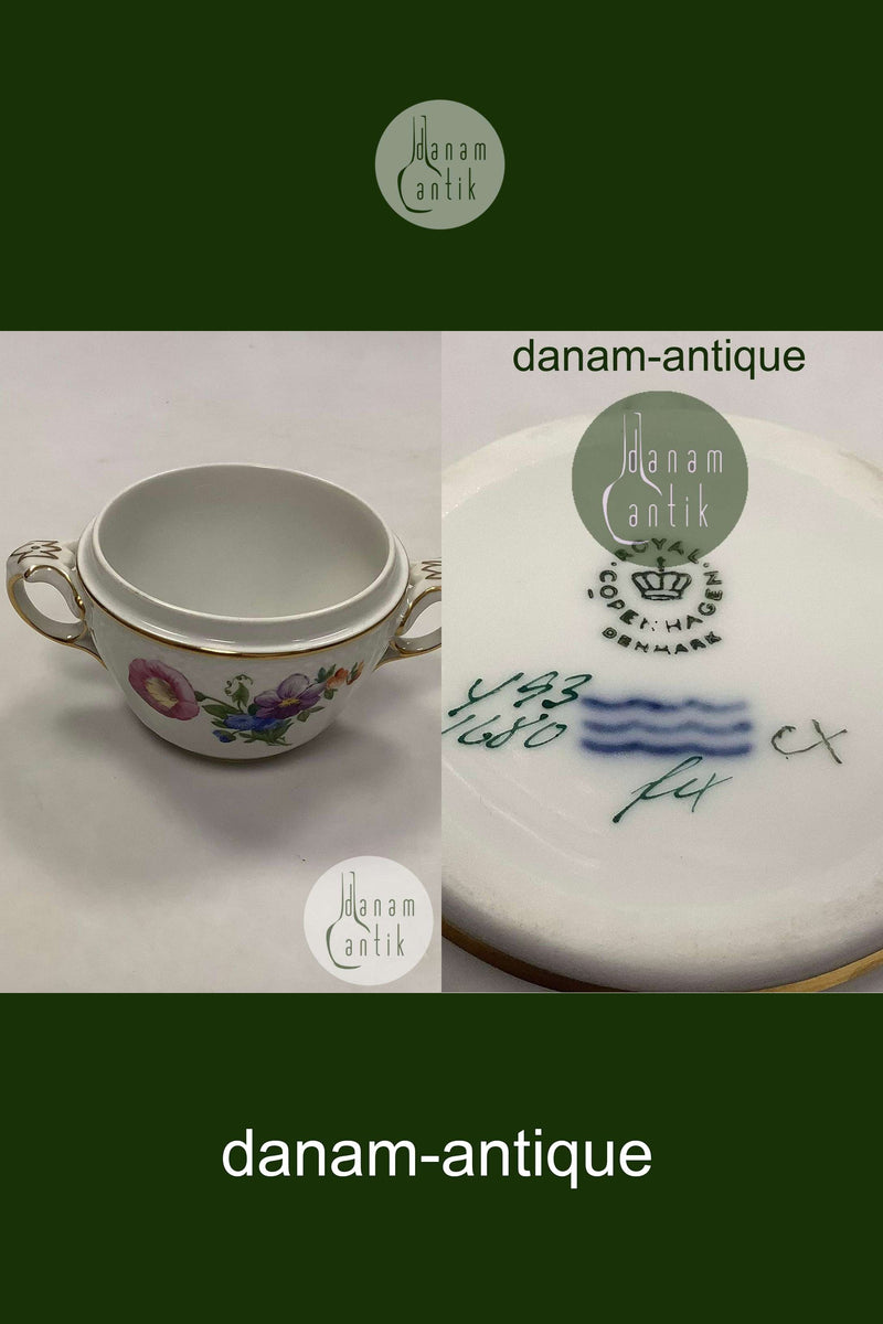 Royal Copenhagen Saksisk Blomst, Let Sukkerskål uden låg No 1680