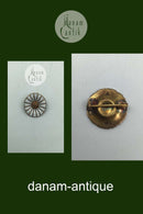 Anton Michelsen Forgyldt Sterling Sølv Miniature Marguerit Broche