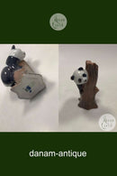 Royal Copenhagen Figur Panda på træstub No. 664