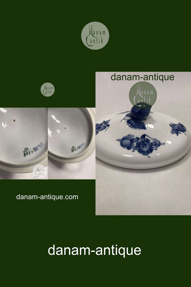 Royal Copenhagen Blå Blomst Flettet Låg til Terrin No. 8054