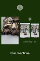 Par Danske 3-Armet Lysestager i sølv