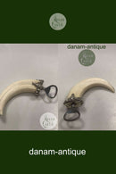 Flaske Oplukker med sølv top og Vildsvinetand som skaft