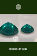 Dänische 3-Eck-Edelstahlschüssel in Grün