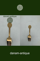 A. Michelsen Julekagegaffel 1980 Forgyldt Sterling Sølv med emalje