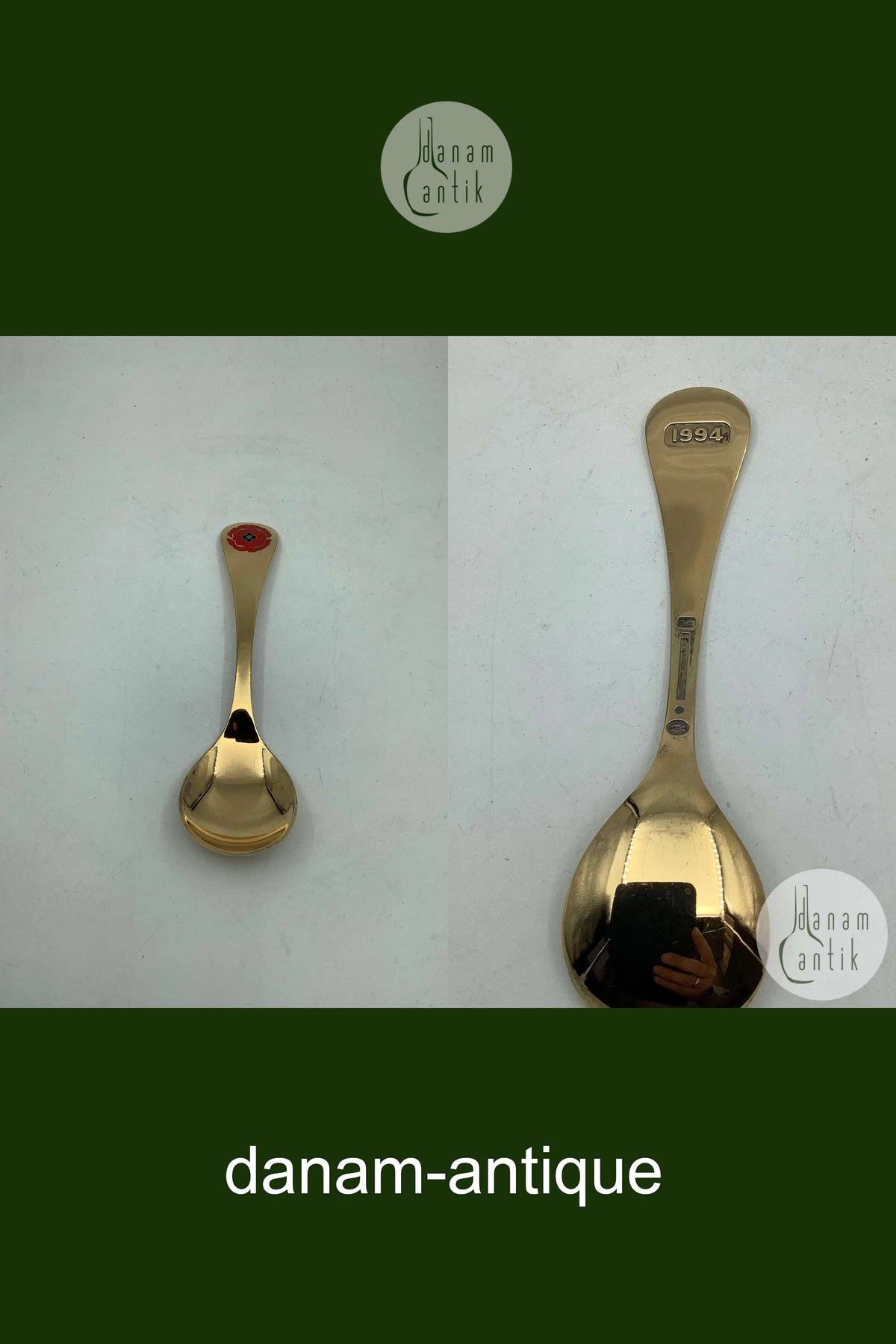 ジョージ ジェンセン イヤー スプーン 1994年 エナメル入りゴールド