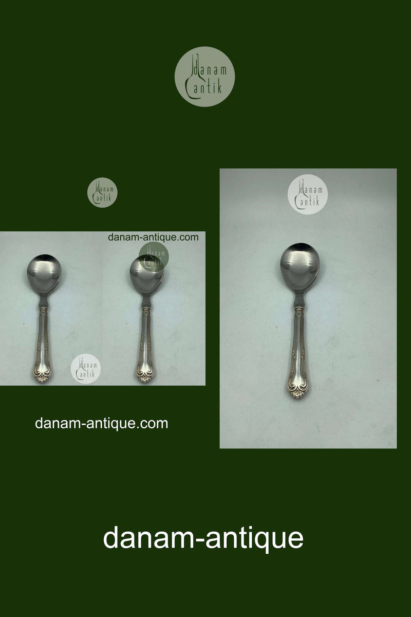 Cohr Herregaard Sølv / stål Serveringsske  Måler 19,5cm / 7.68 inch