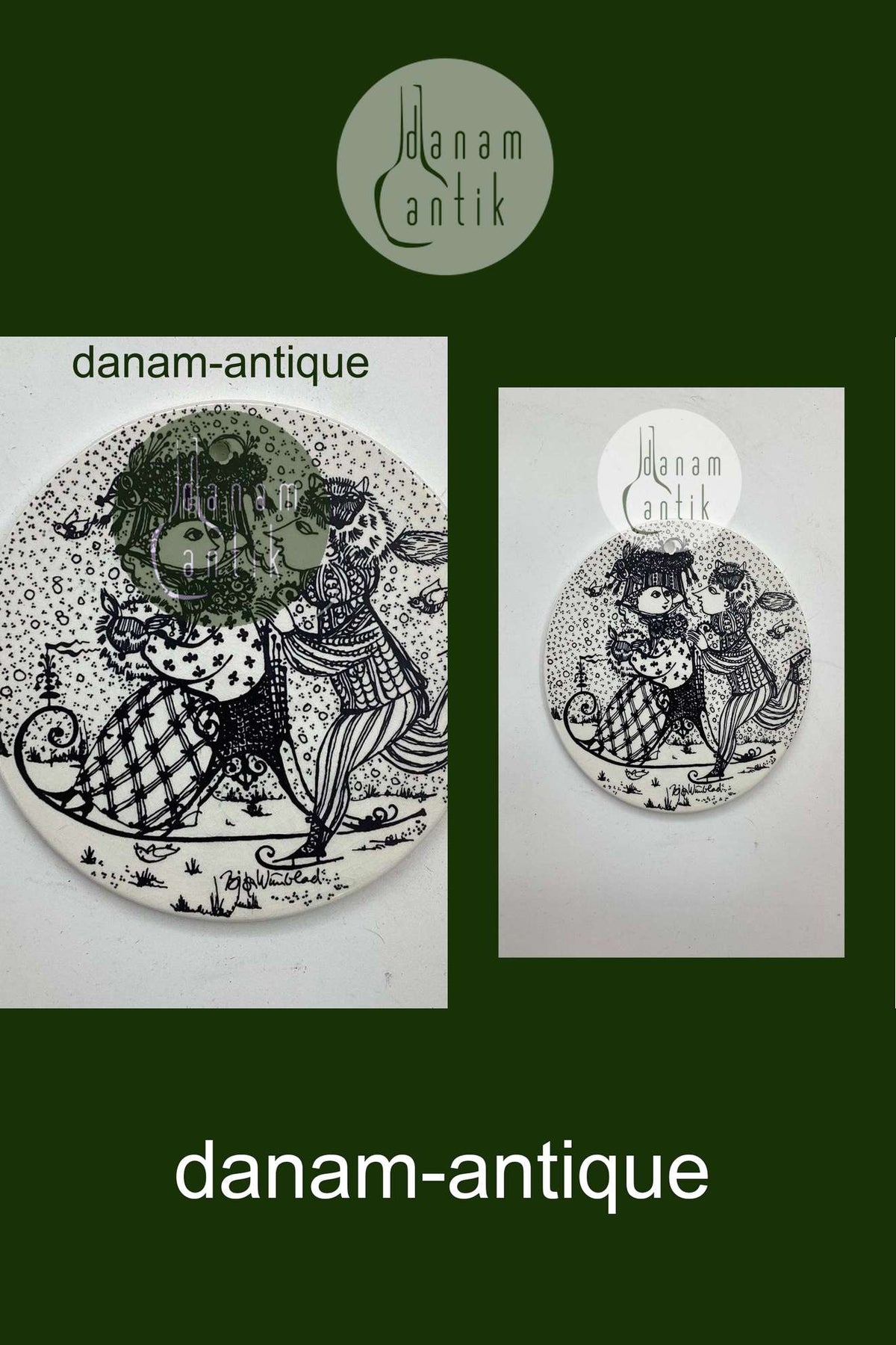 Bjørn Wiinblad: January plate from Nymølle 