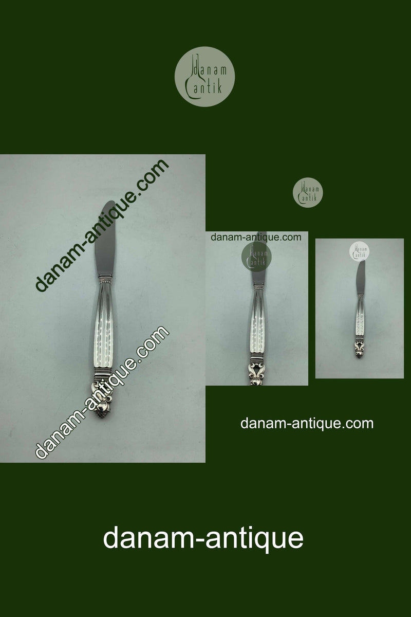 Georg Jensen Sterling Silver King Dinner Knife No 014 (ロングハンドル)