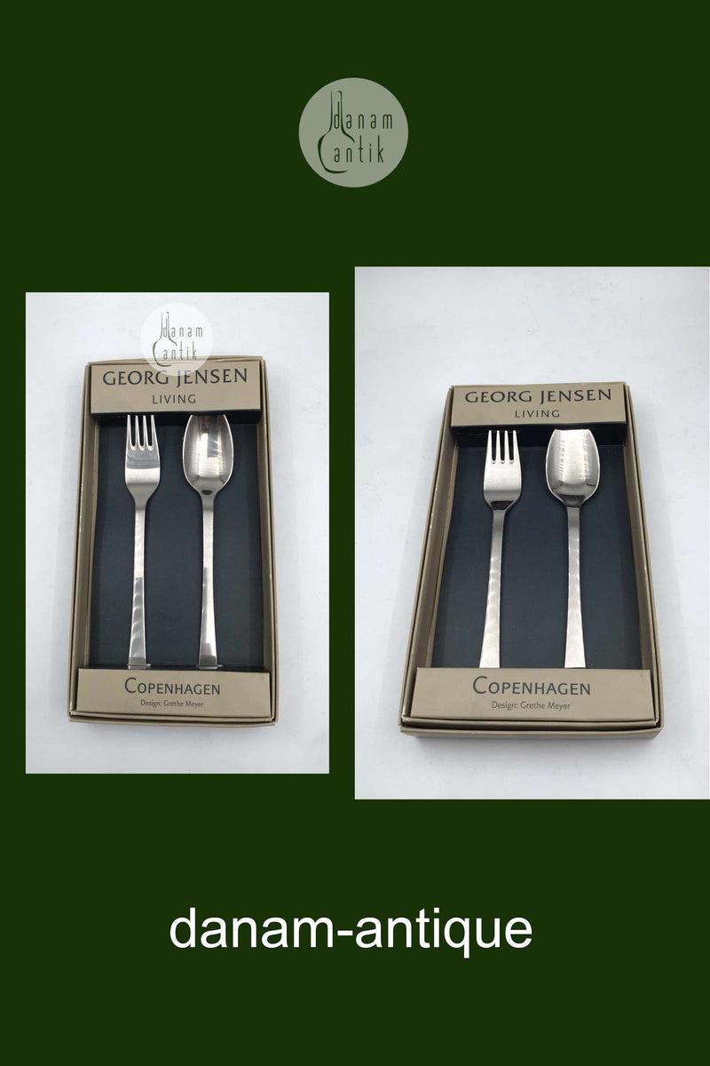 Georg Jensen Stainless Copenhagen Cutlery (Fork and Spoon)