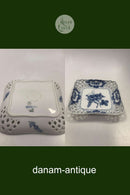 Royal Copenhagen Blå Blomst Svejfet Firkantet Fad med gennembrudt kant No 1523