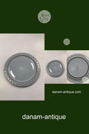 Bing og Grøndahl/Kronjyden Grå Cordial Stor Spisetallerken No 624